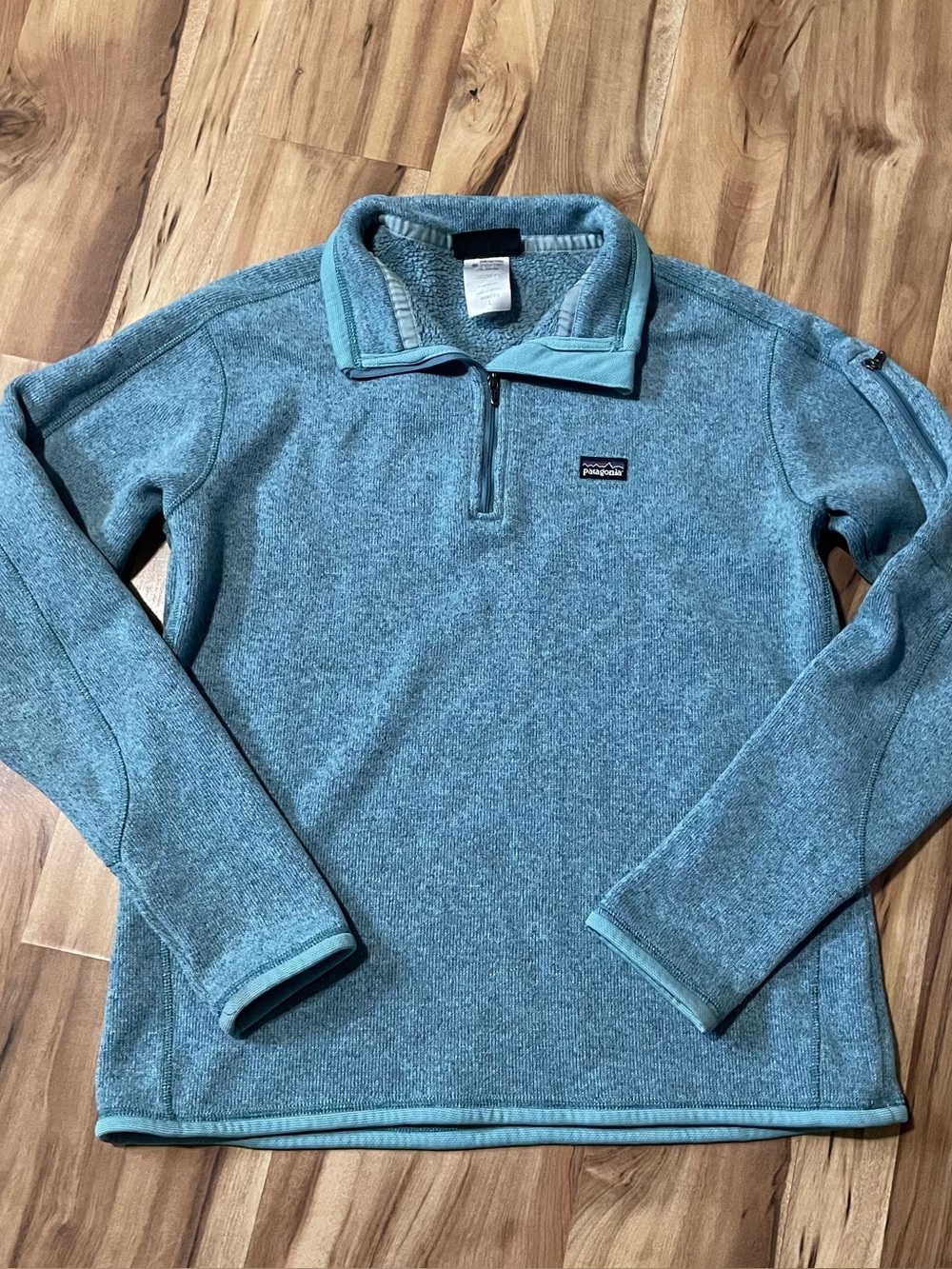 Patagonia Womens Better Sweater 1/4 Zip Fleece Pullover Blue/Teal